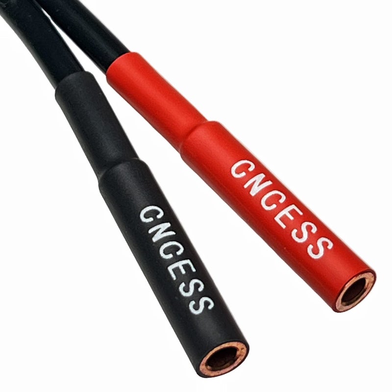 CNCESS CESS-079 Banana Plug to Spade Plug Adapter Cable, Female Banana Jack to Large Spade, 12 AWG Tinned Copper Wire, 6-Inch Length (Large Spade) - Image 3